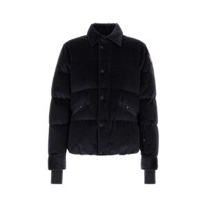 Moncler Grenoble Men Navy Blue Corduroy Elgon Down Jacket